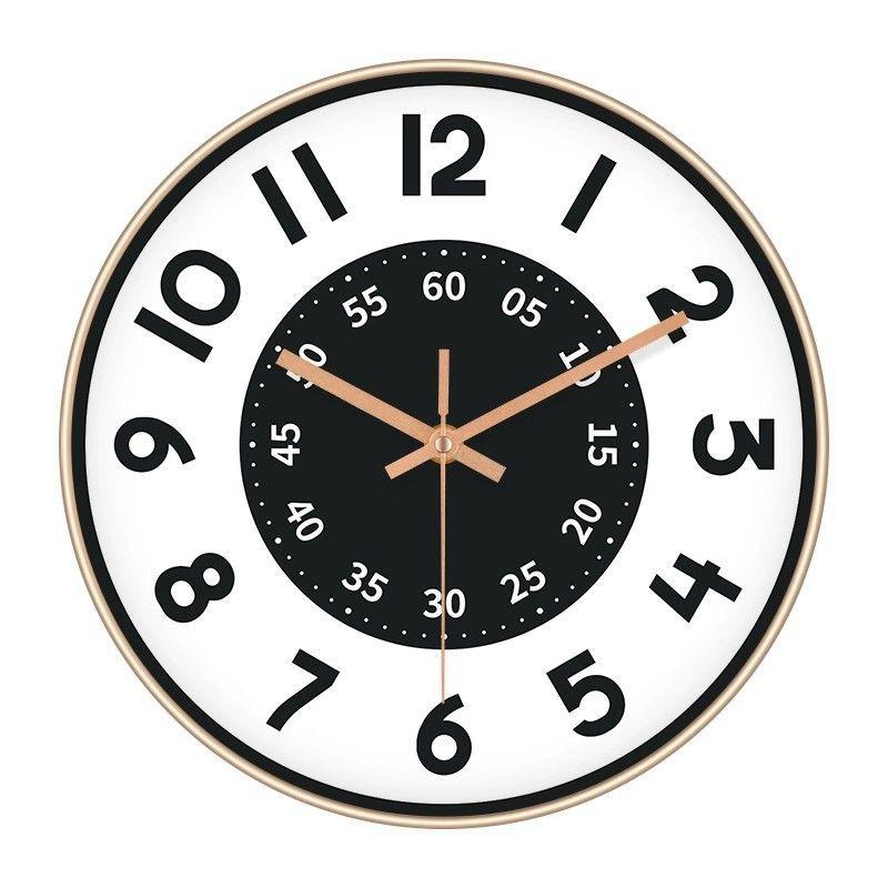 Fashionable 2D Flat Home Wall Clock, Simple, Individual and Creative Living Room Timepiece