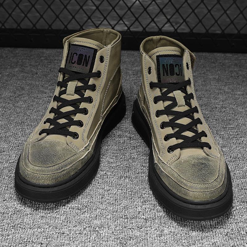 2024 New Autumn Ankle Boots Men High Top Sneakers Fashion Platform Lace Up Boots High Quality Winter Men's Casual Shoes