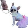 Imitation Pearls Beaded Dog Leash 120cm Pet Training Lead Leashes Pearls Dog Harness Leash  Pet