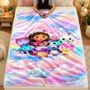 Flannel BlanketGabby’s Dollhouse Warm Soft Throw Blanket for Indoor Sofa Bed Living Room Use