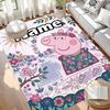 Custom Name Personalized Peppa Pig Print Carpet, Versatile Home Decor Rug, for Playroom, Apartment, Balcony, Entryway, Hallway Gift