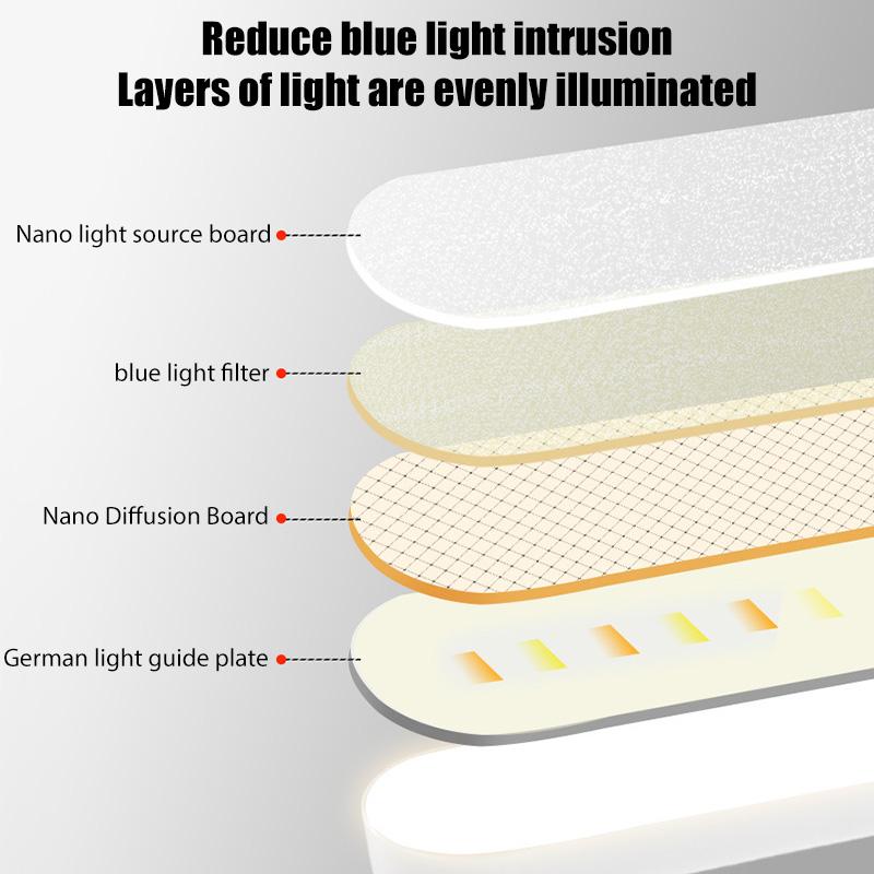 USB LED Folding Desk Lamps Touch Dimmable 5V Eye Guard Protection Reading Table Lamp Room USB Rechargeable Night Light Home