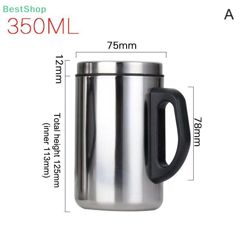 Stainless Steel Double-layer Mug With Lid, Office Insulated Insulated Mug With Handle