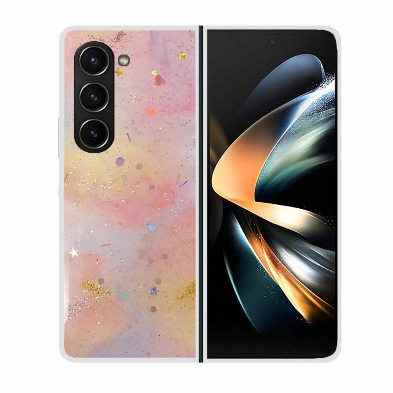 For Samsung Galaxy Z Fold 5 ZFold5 Cases Marble Transparent Shockproof Protection Hard Back Cover For Samsung Z Fold 5 5G Cases