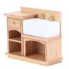 1:12 Holz Puppenhaus Möbel Waschbecken Spüle Schrank Schrank