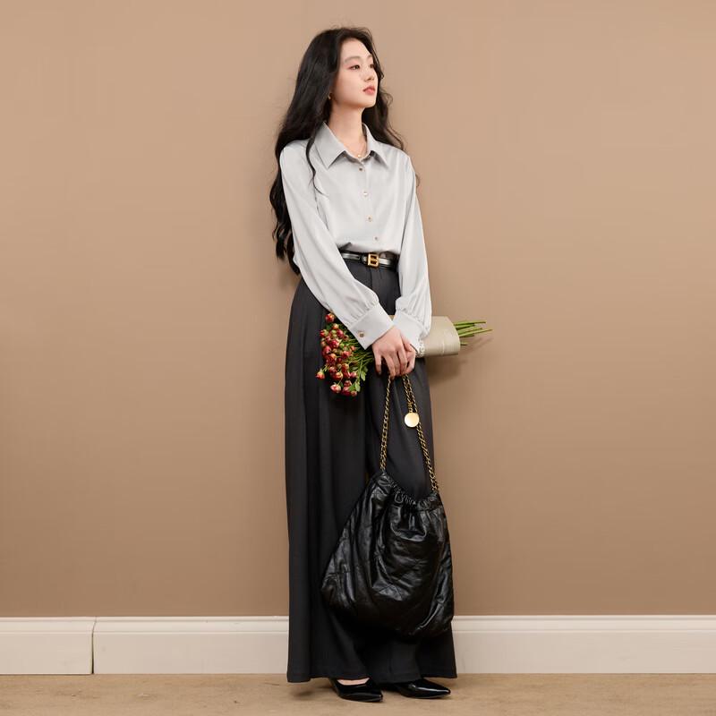 

Sancai 2025 Winter Lapel Loose Shirt S