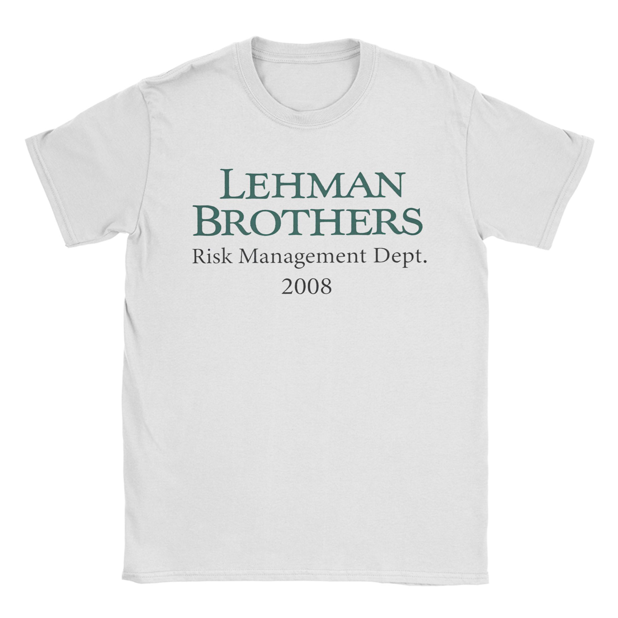 Мужские футболки отдела управления рисками Lehman Brothers, винтажная футболка с коротким рукавом и круглым вырезом, хлопок, подарочные топы S