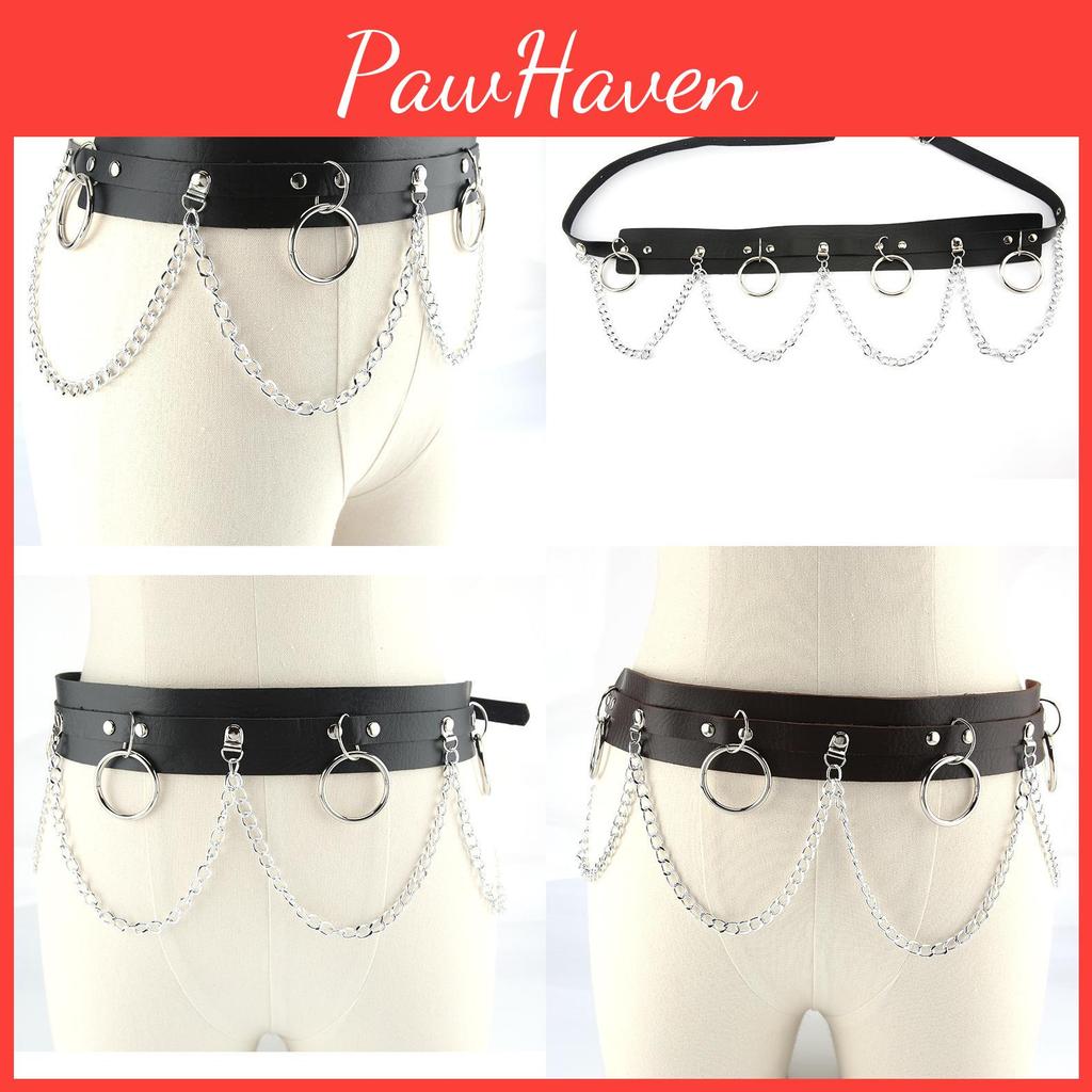 Punk Style Womens Belt Metal Chain Pendant Fashion Clothing Accessories