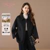 Qian Bainian Women's 100% Merino Wool Double-faced Coat