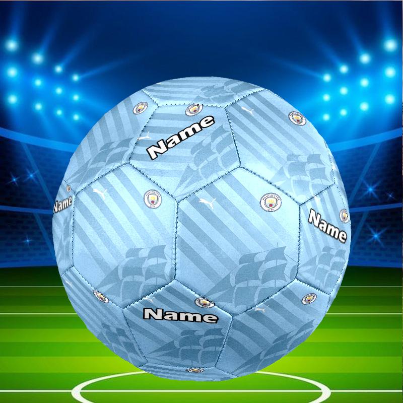 Individueller Name Personalisierter Manchester City FC-A Druck Größe 5 Fußball Training & Spiel Fußball, für Team, Kicken, Geschenk für Fußball-Enthusiasten