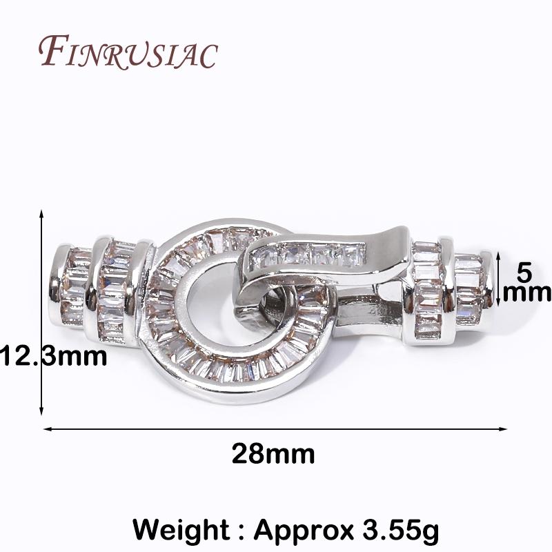 

Luxury Cubic Zirconia Pearl Clasps 18K Gold Plated Fastener Clasp Connectors For Jewelry Making DIY Necklace Accessories 1 Piece