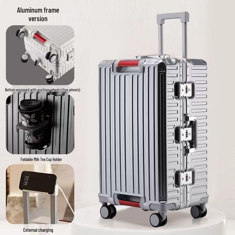 Li Shen Unisex 5-Wheel Travel Suitcase