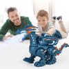 Electric Dinosaur Simulation Dino Atomize Fire Walking Shaking Head Water Spray Cool Light Children Educational Puzzle Toys