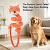 Interactive Toys for Bonding with Pets Dog Tug Rope Toy, Cute Fox Rabbit Squeaky Chew Toy Crinkle Paper, Soft Puppies Pull Medium Large