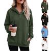 Women's Casual Color Hooded Long Sleeve Sweatshirt with Front Pockets