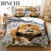 White Tiger Bedding Set 3Pcs Duvet Cover Soft Comfortable Breathable For Bedroom Guest Room Decor