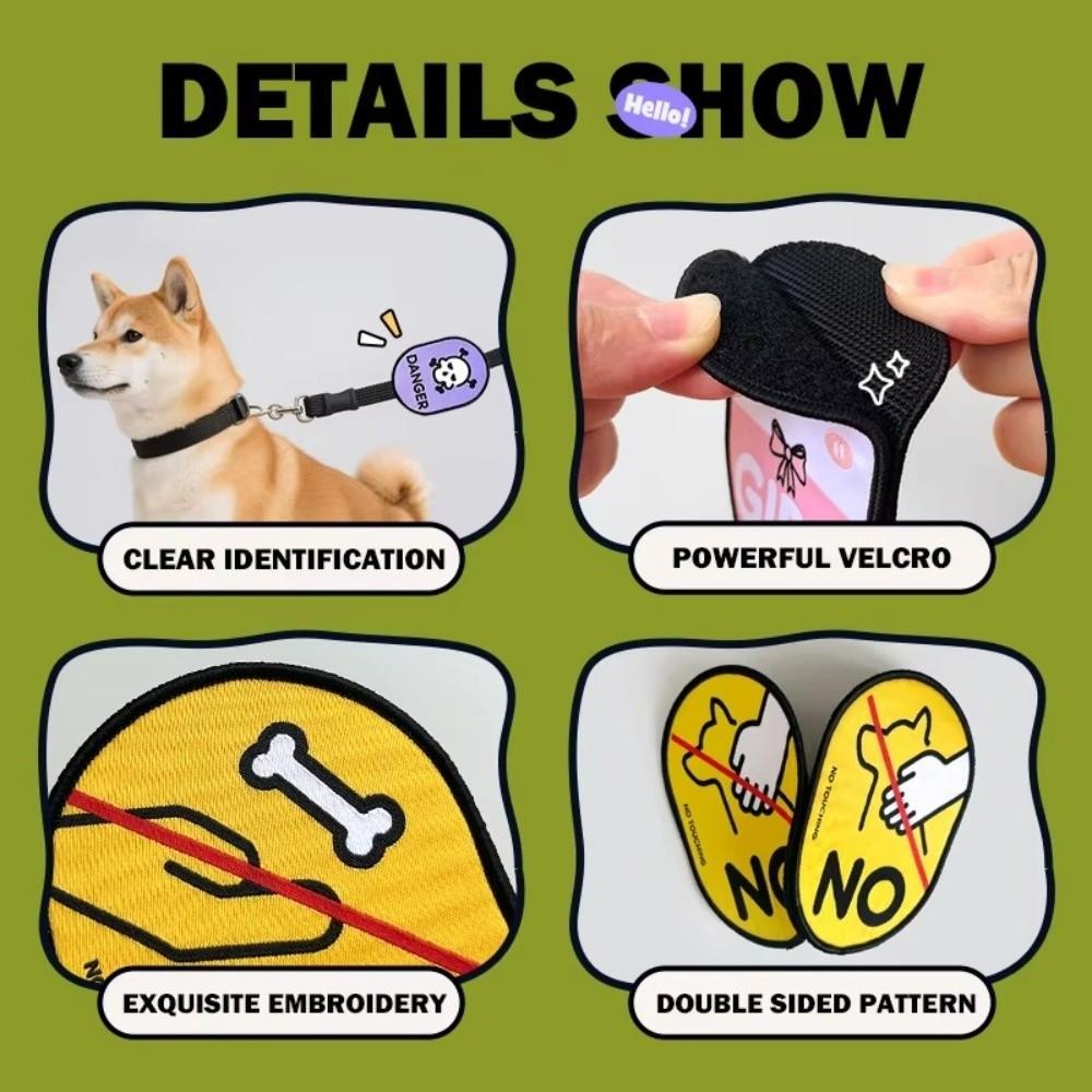 Waterproof Pet Identity Decals Cartoon Decorative Dog Social Stickers New Pet Tag  Dog Walking