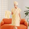 Household Wearable Wrappable Cloud Velvet Strap Bath Skirt Warp Knitted Coral Velvet Bathrobe Style Summer Bath Towel