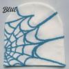 Halloween Party Cap Jacquard High Print Knitted Spider Web Winter Hat Unisex Beanie Elasticity Anti-shrink