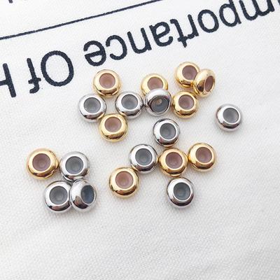 Creative Through Hole DIY Jewelry Accessories Adjustment Beads 10pcs Positioning Beads Bracelet Necklace Non-slip Adjustment Beads Stainless Steel
