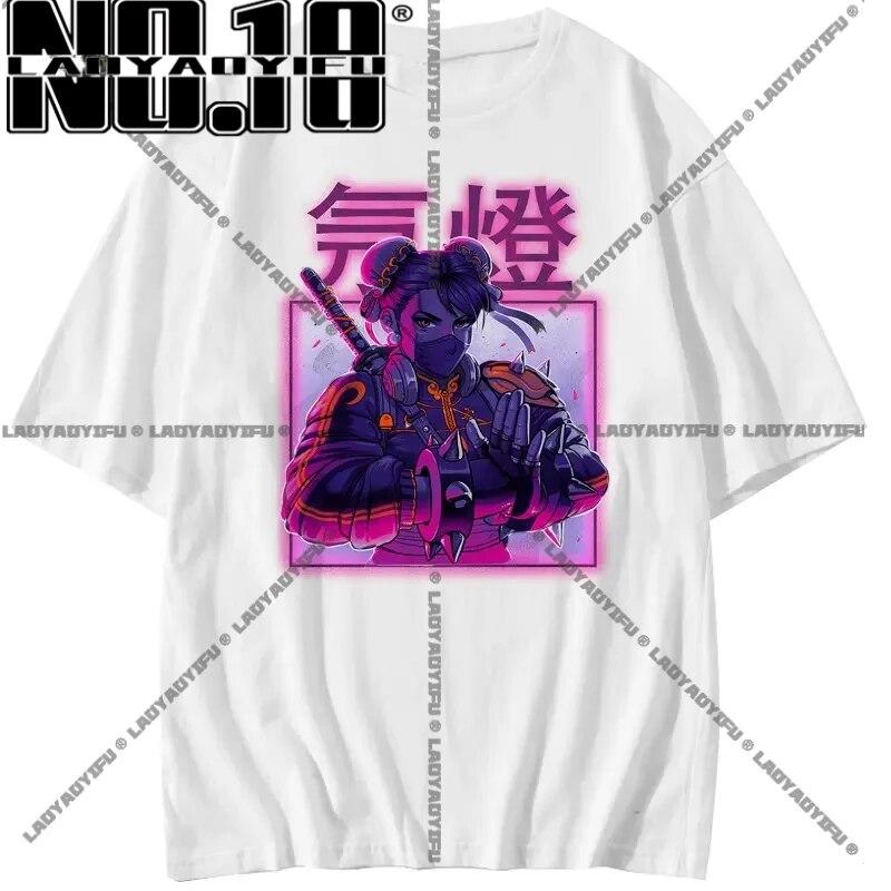Street Fighter Chun Li Print T-Shirt Fashion Street Style Unisex Women Funny Tshirt Short Sleeve Summer Tops Harajuku Streetwear