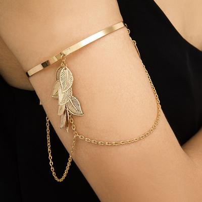 Wrist Geometric Leaf Tassel Chain Pendant Armlet Man Plush Decorations Bracelet Foreign Trade Sandals Female