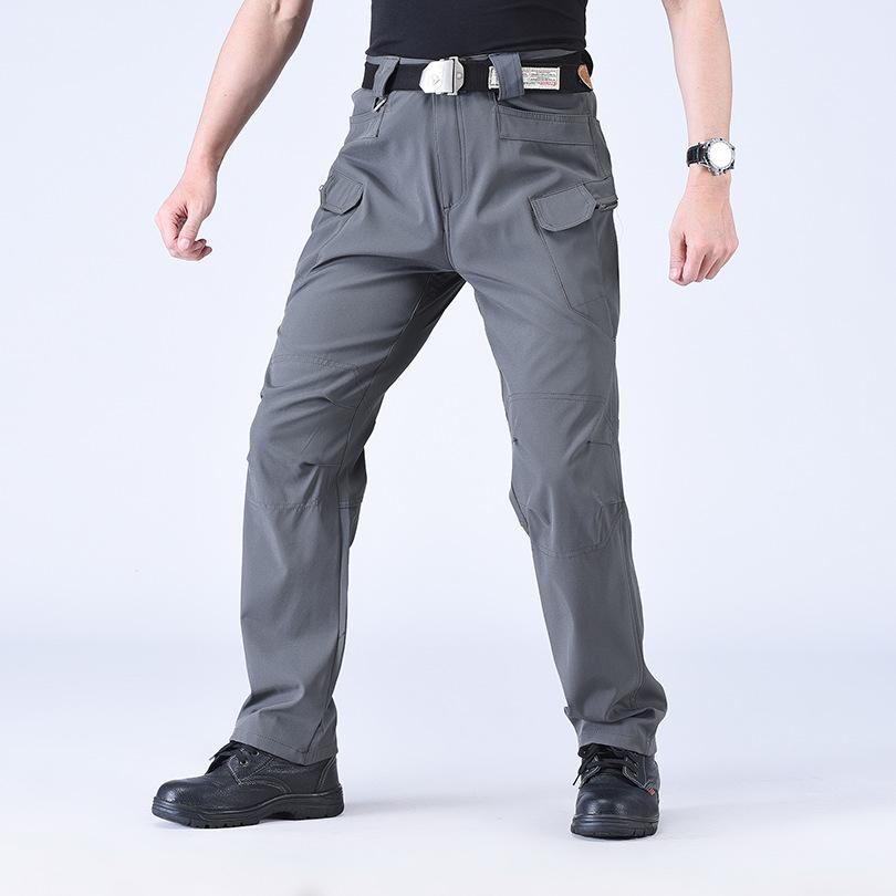 

Outdoor Consul Al Pants Men s Elastic Fabric Special Pants Fans Multi Pocket Workwear Cargo Pants S серый