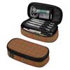Pen Case Spacious Storage Zipper Closure 300D Polyester with Main Pocket Mesh Layer and Removable Pen Divider for Daily School Use