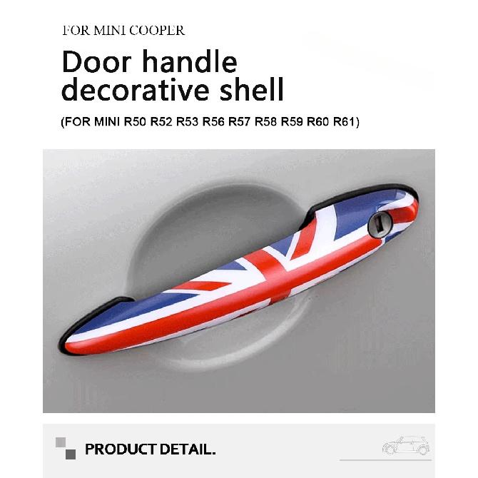 Door Handle Cover Sticker For MINI Cooper R50 R52 R53 R56 R57 R58 R59 R60 R61 2PCS/SET Car-Styling Accessories