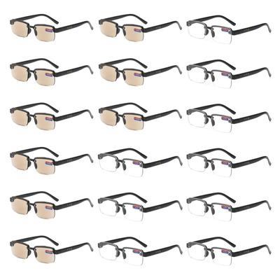 18PCS Anti Blue Light Reading Glasses for Men Women Fashion PC Lens Glasses Presbyopia Glasses Eyeglasses