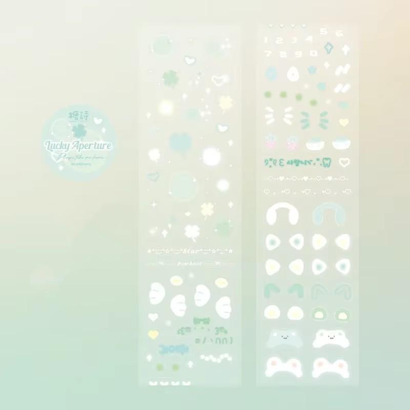 

1 шт. мультфильм граффити ПЭТ белые чернила вырубная лента корейский Guka справочник круглая наклейка канцелярские принадлежности