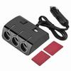 3 Way Auto Car Cigarette Lighter Socket Splitter Dual USB Charger Power Adapter