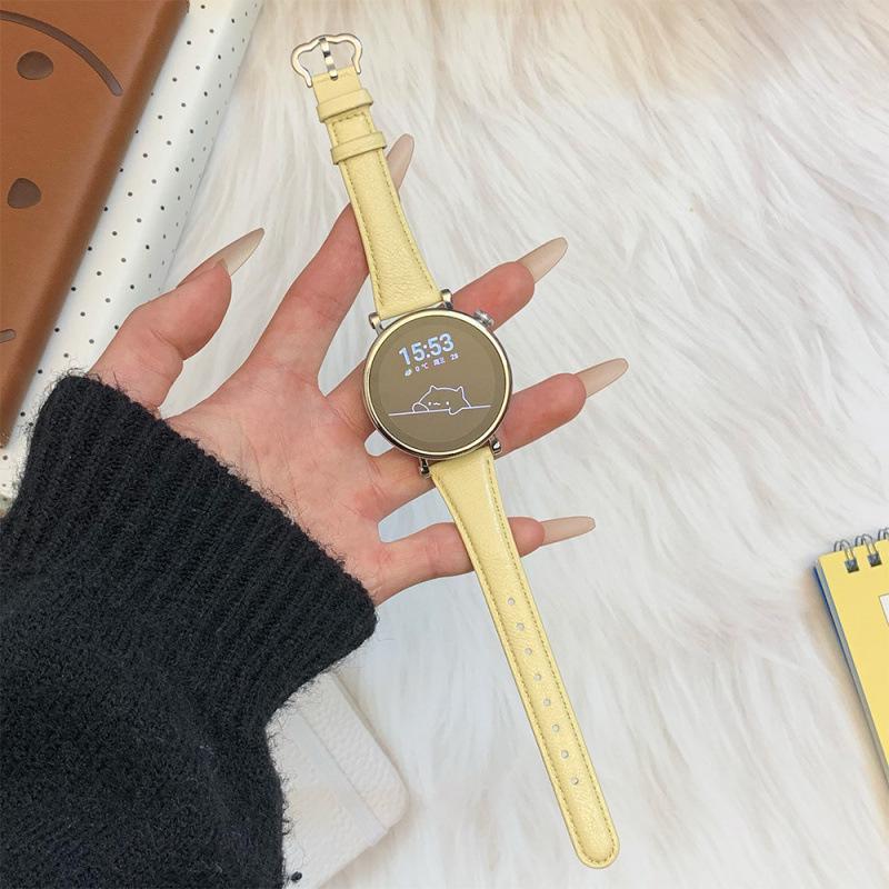 

Leather Cloud Buckle Watch Band for Huawei GT6 Pro/GT5/GT4 & Apple 11 iWatch SE For Huawei GT5-41mm светло-желтого