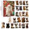 Cat Lovers Advent Calendar Christmas Countdown Calendar 2D Acrylic Cute Cat Calendar Artistic Holiday Ornament for Christmas