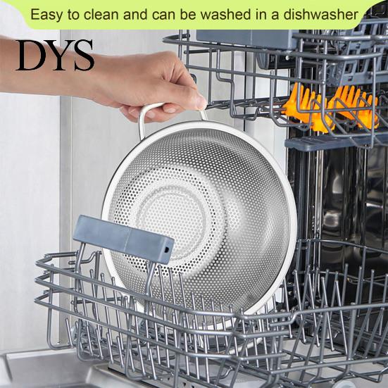 Gadget da Cucina Pratico per Scolare Cestello Scolapasta in Acciaio Inossidabile a Doppia Maniglia, Cestello a Maglia Fine Resistente, Scolapasta per Verdure, Setaccio per Lavare il Riso