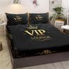 Crown Vip Pattern 3-Piece Bedding Set With Two Pillowcases, Suitable For Living Room And Bedroom (Room, Decor)