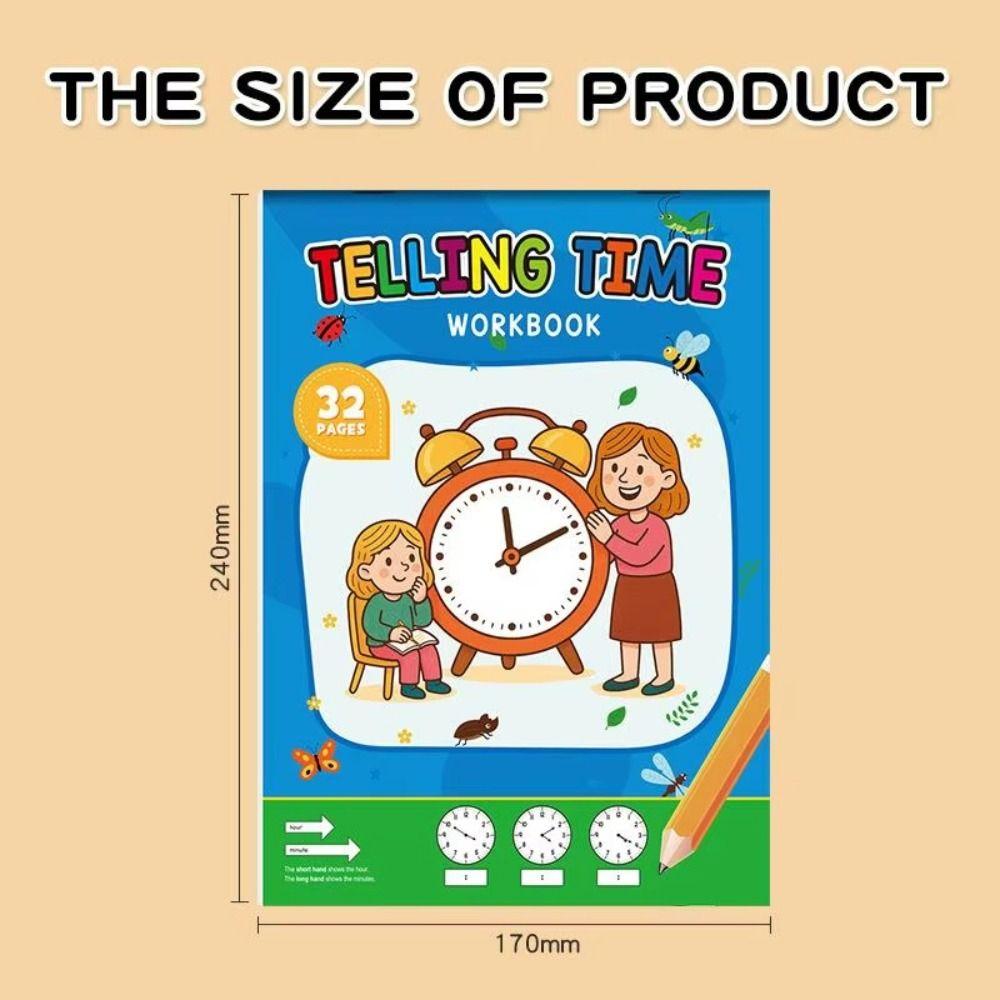 Painting Exercise Time Cognition Book Tracing Drawing Learning Book  Zero Foundation