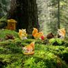 DeryArcle Set of Squirrel Miniature Lawn Fairy Garden Houses with Pine Resin Fairy Garden Entryway Cute Fairy Fairy Micro Borrowed Cute and Soothing