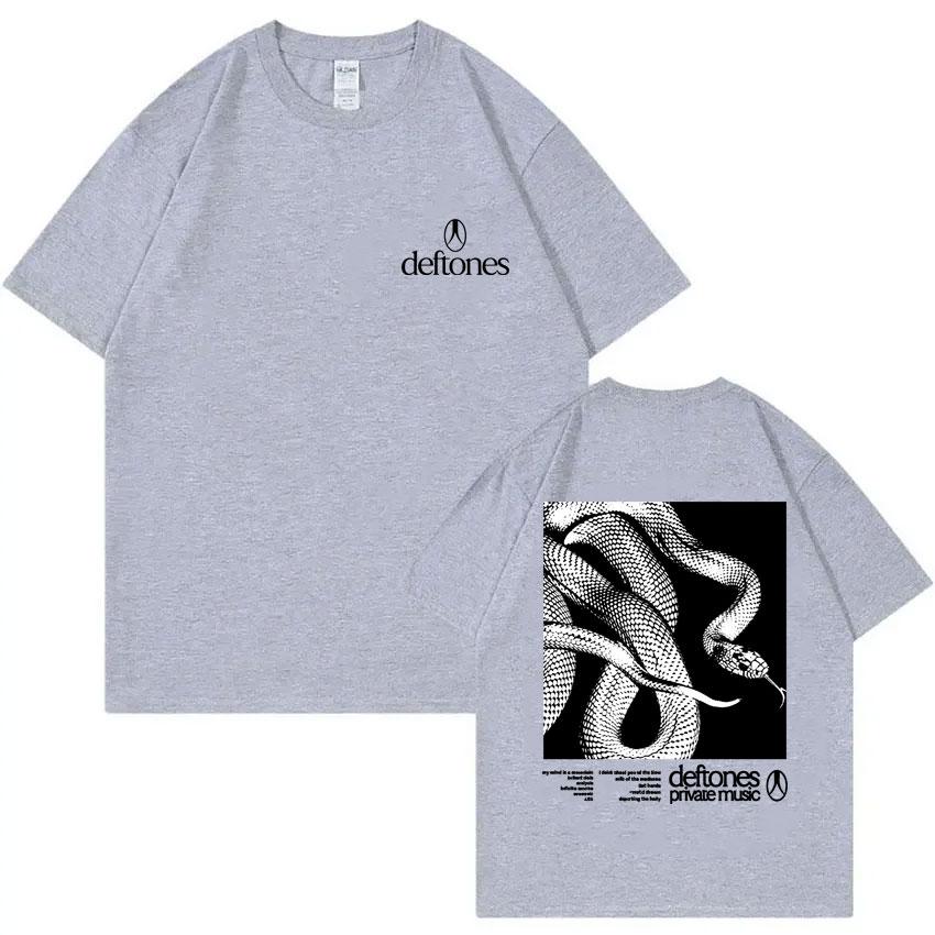 Rock Band Deftones Private Music Snake Graphic T Shirt Unisex Women Clothing Alternative Heavy Metal Oversized Short Sleeve T-shirt