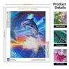 Frame Diamond Painting Dolphin Full Round Cross Stitch Embroidery Animal Diamond Mosaic Home Decor 30x40cm