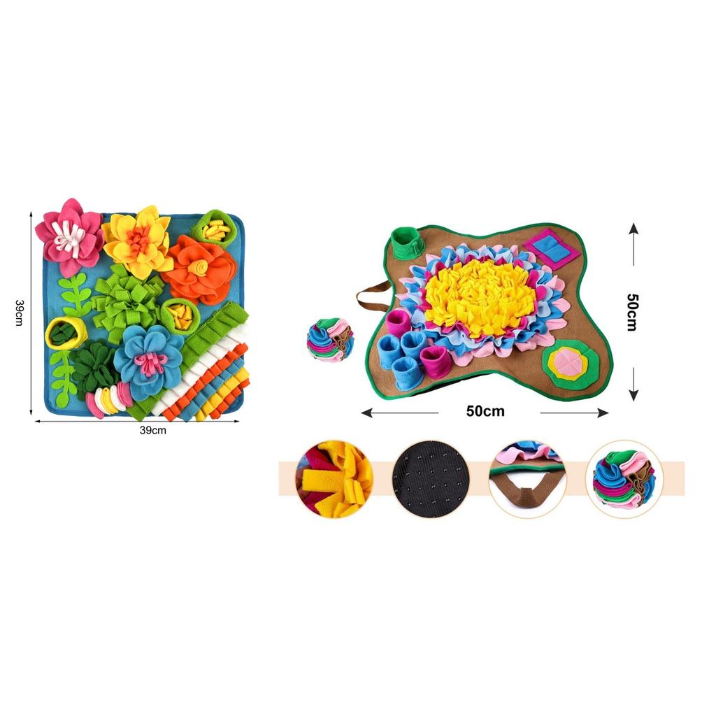 Pet Sniffing Training Mat Dogs Cats Educational Stress Relief Bite Resistant Slow Food Mat Pets Eco-friendly Training Blanket