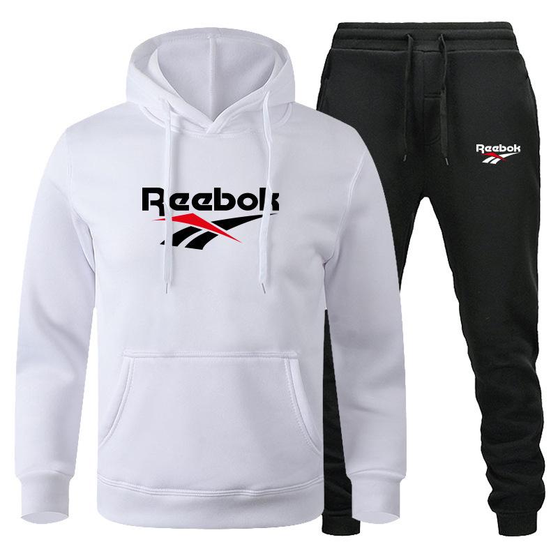 Fashion Printed Sweatshirt Pants Set Men Casual Sports Two-piece Head Thickened