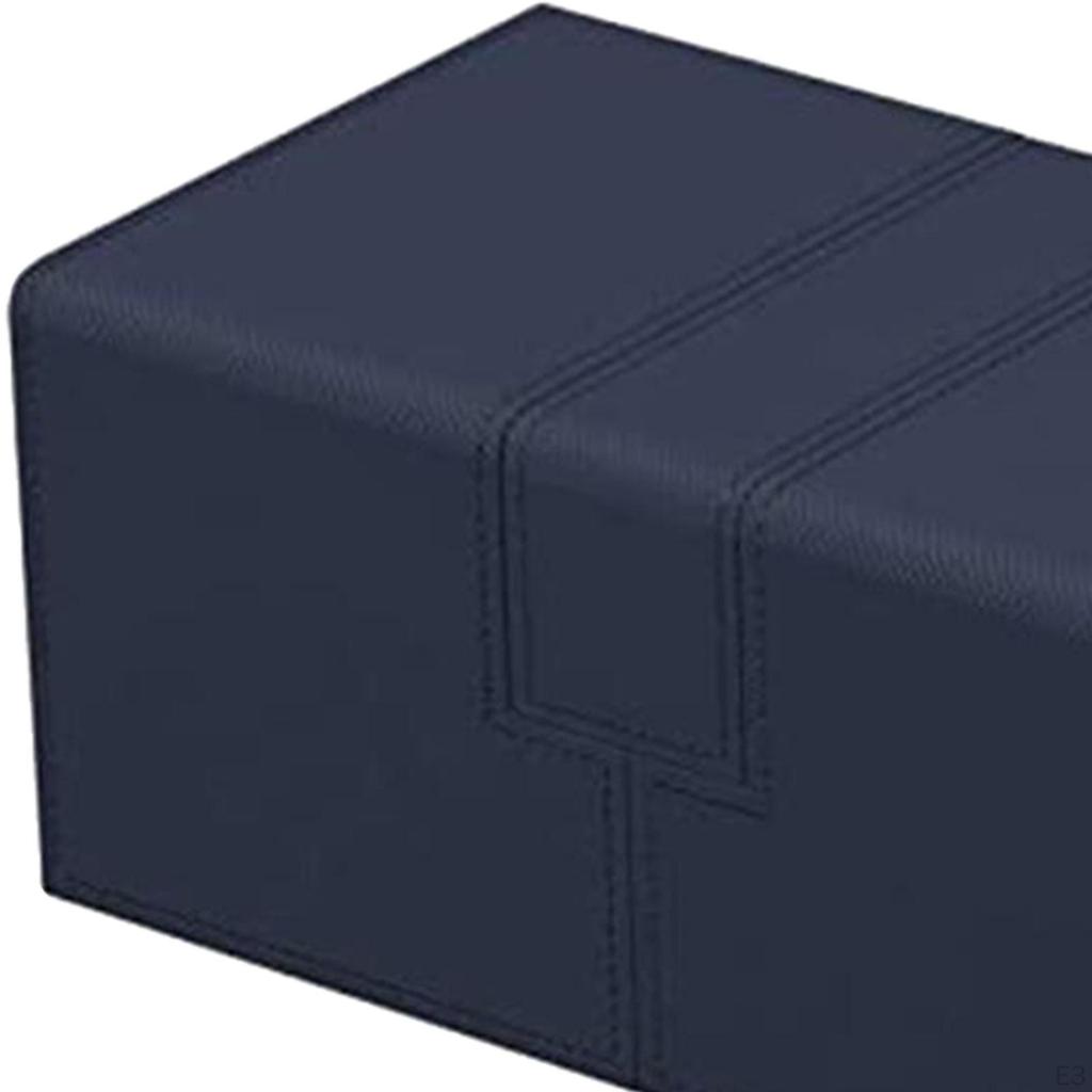 Card Storage Boxes Velvet Liner 3 Divide Organizer Case for Football Hockey Game Cards Coupon