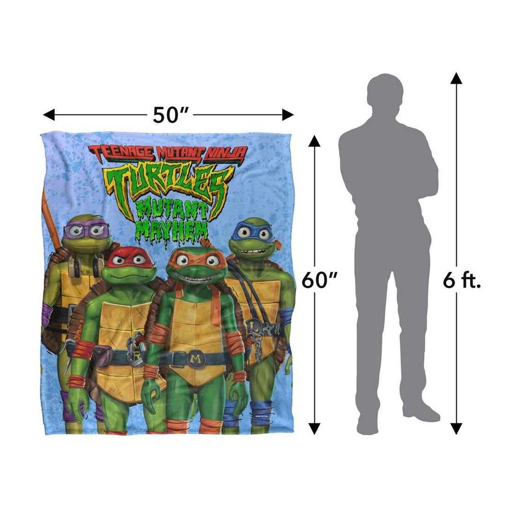 Teenage Mutant Ninja Turtles: Mutant Mayhem Turtle Teens Silky Supersoft Blanket
