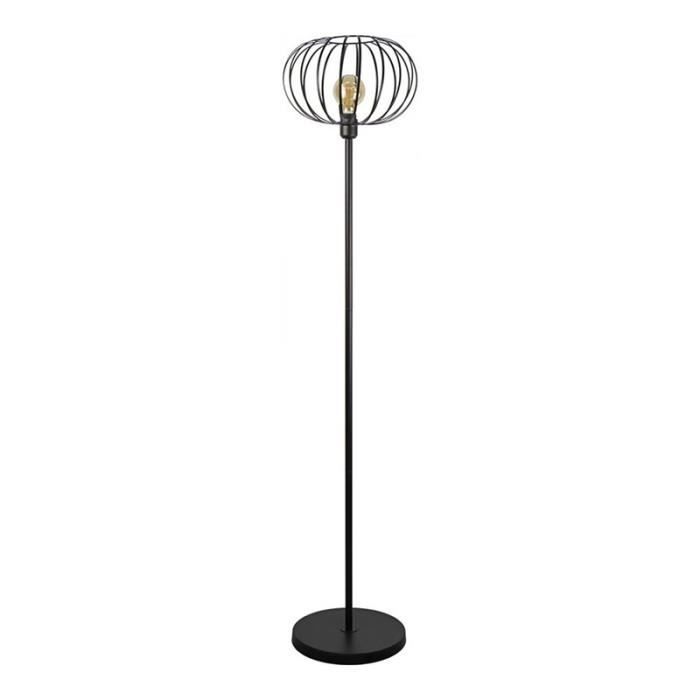 Lampadaire - EDM - Vintage - Noir - Adulte - E27 - LED - 150x35cm