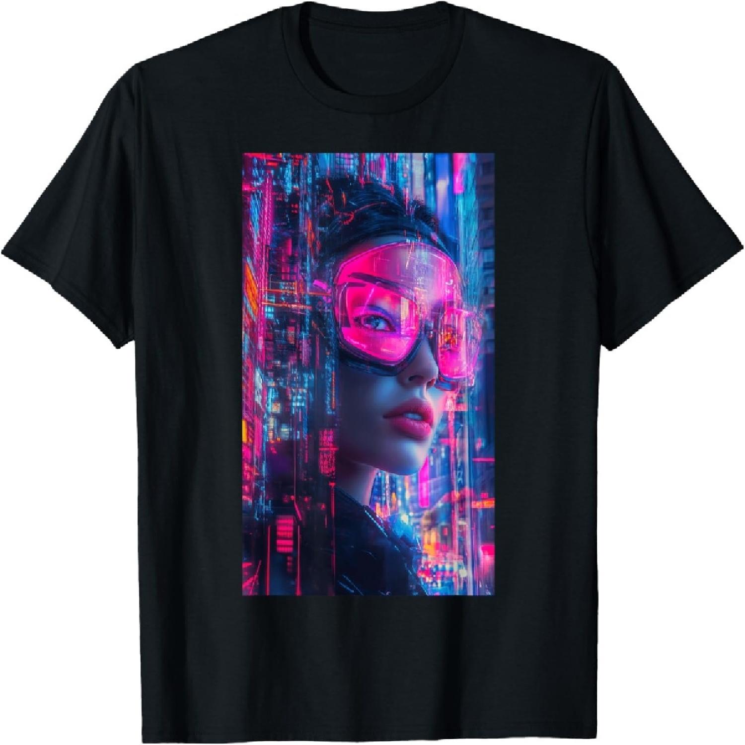 

Futuristic Art Elements Cyberpunk Sci-fi Urban T-Shirt XXXXXL різнокольоровий