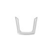 1PCS Steering Wheel For Jaguar E-PACE 2018- U Type Frame Trim Matte Silver