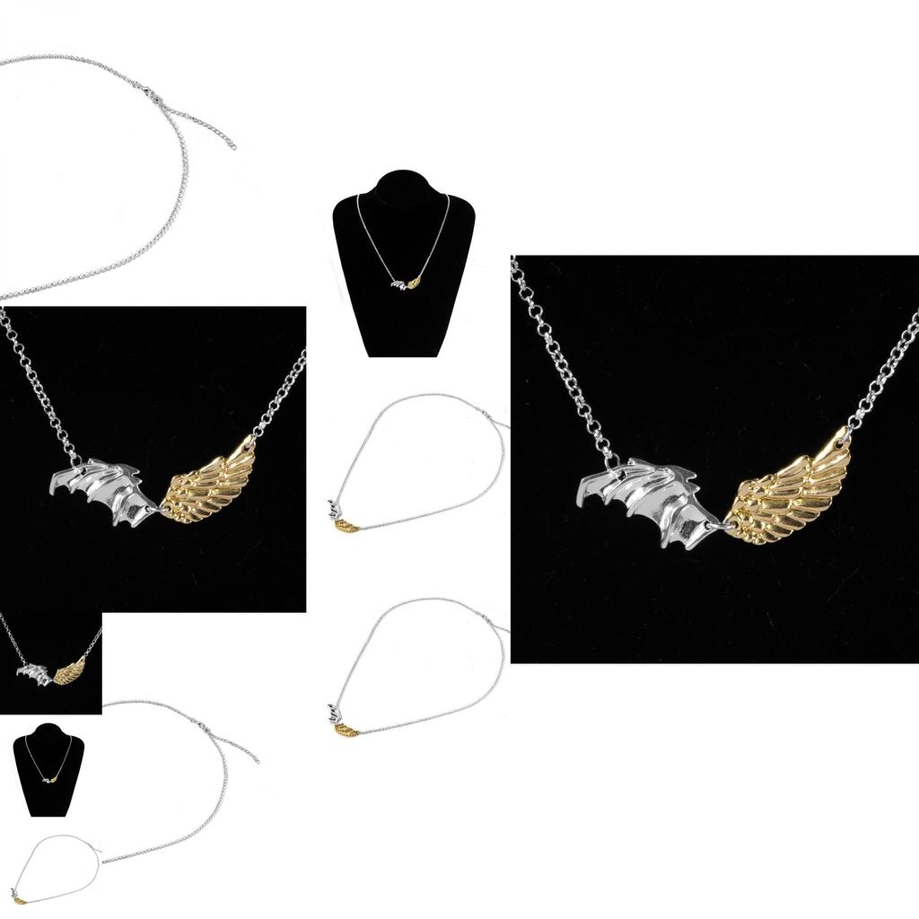 Trendy 2021 Two-tone Plated Wing Necklace For Women Stylish Geometric Sweater Jewelry Accessory