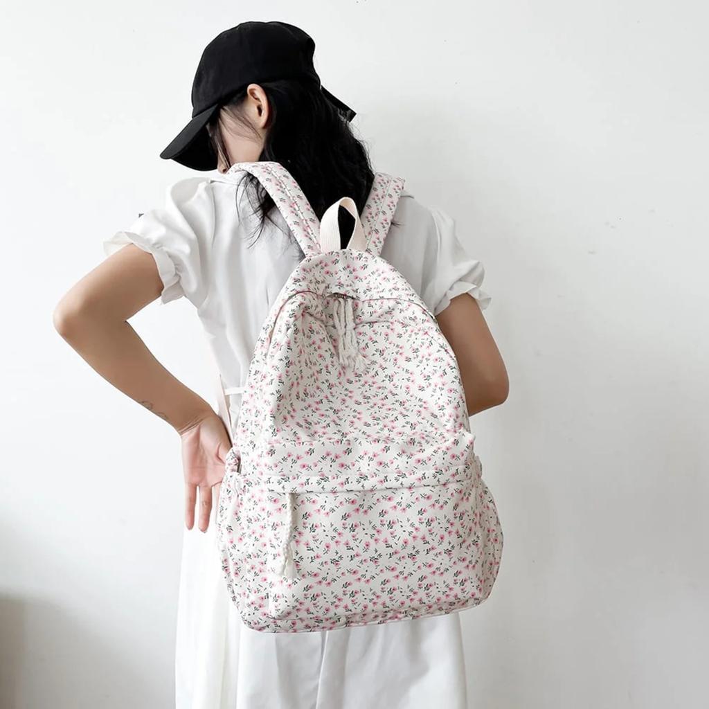 Floral Printed Large Capacity Backpack For Primary And Secondary School Students
