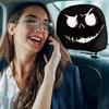 Halloween Inspired Car Headrest Protectors Soft Materials Universal Design Humorous Spooky Prints For Auto Interior 2pcs